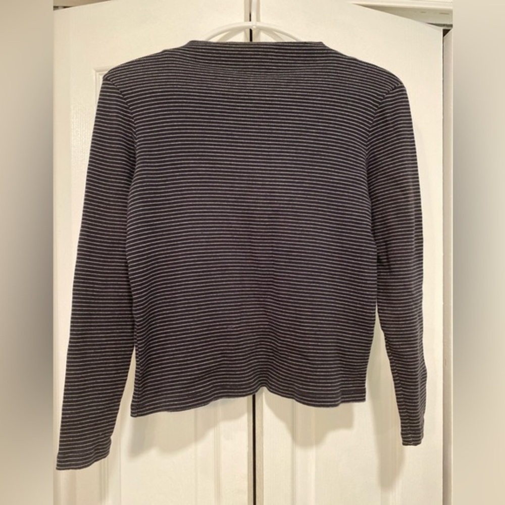Cutter & Buck Black and White Stripe Top
